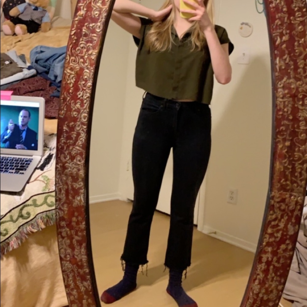 Everlane Black Kick Crop Jeans